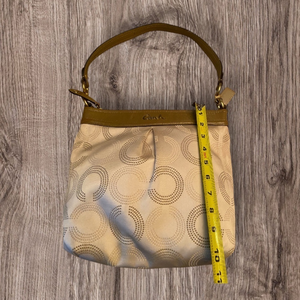 Coach Ashley Signature Dotted Op Art Hobo Bag F20088 - Picture 8 of 11